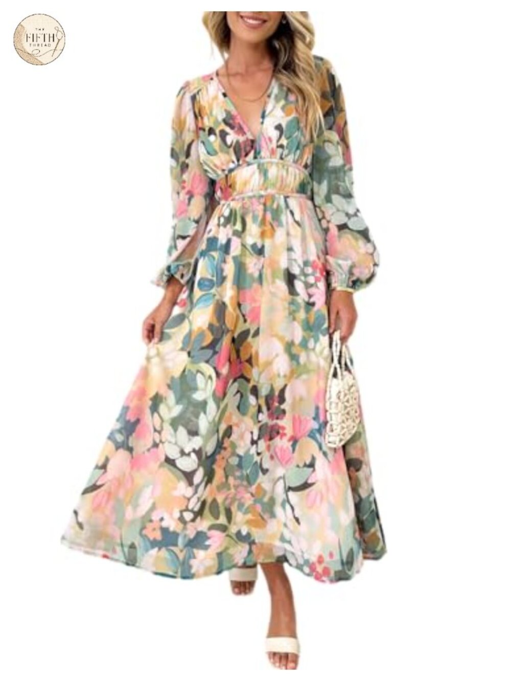 Women Long Sleeve Floral Maxi Dress Wedding Guest Spring Summer